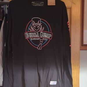 Mitchell & Ness Black Bubba Gump Long Sleeve Tee